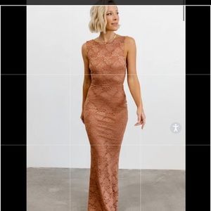 Baltic Born Backless Copper/Gold Gown